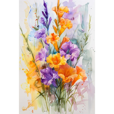 Flower Bouquet Watercolor Canvas